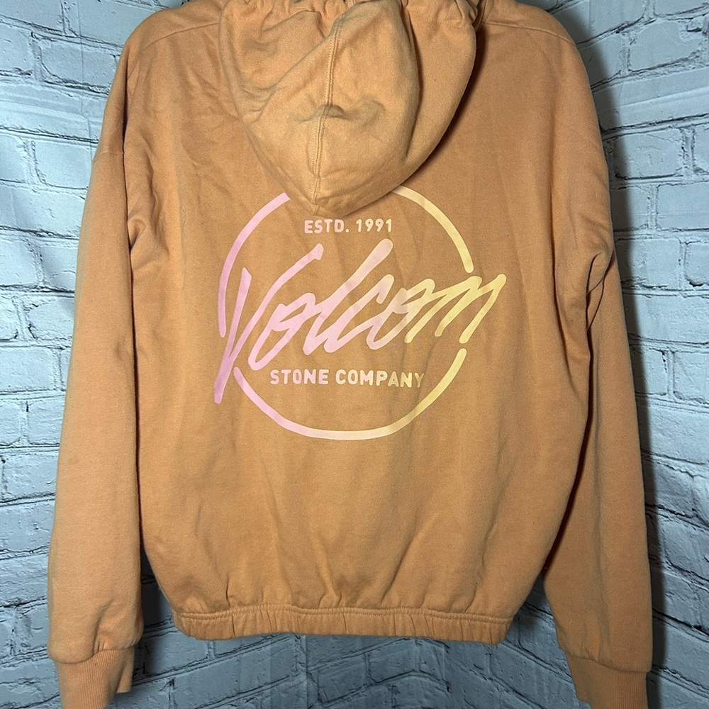 Volcom Tan Hoodie with Logo